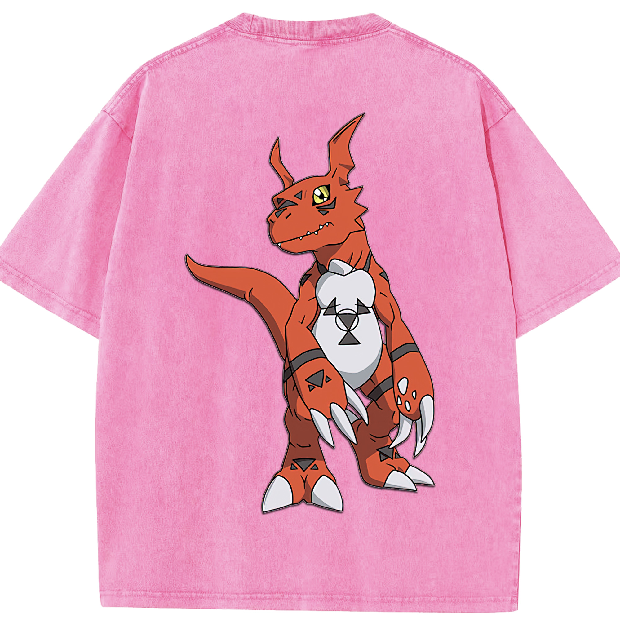 （画像用） Digimon デジタルモンスター/デジモン 綿100% ヴィンテージ風 半袖Tシャツ（背面プリント）